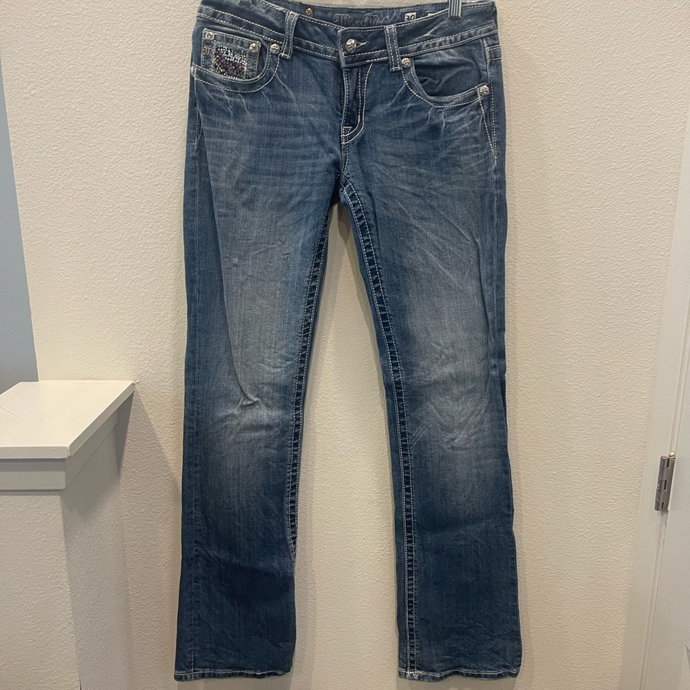 Miss Me Pink and Crystal Rhinestoned Jeans
